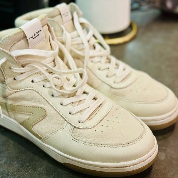 Rag&Bone Retro Court Mid Sneaker - Leather. - Picture 2 of 10